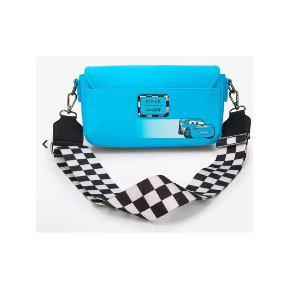 Loungefly Disney Pixars Cars Lightning McQueen Dinoco Light Up Crossbody Bag NWT